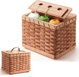 bamboo crochet bag organizer