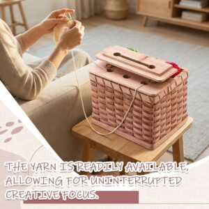 bamboo crochet bag organizer