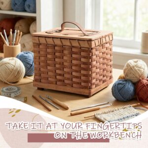 bamboo crochet bag organizer