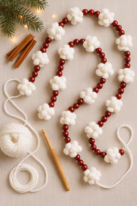 crochet popcorn garland pattern