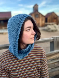 quiet morning hood crochet kit