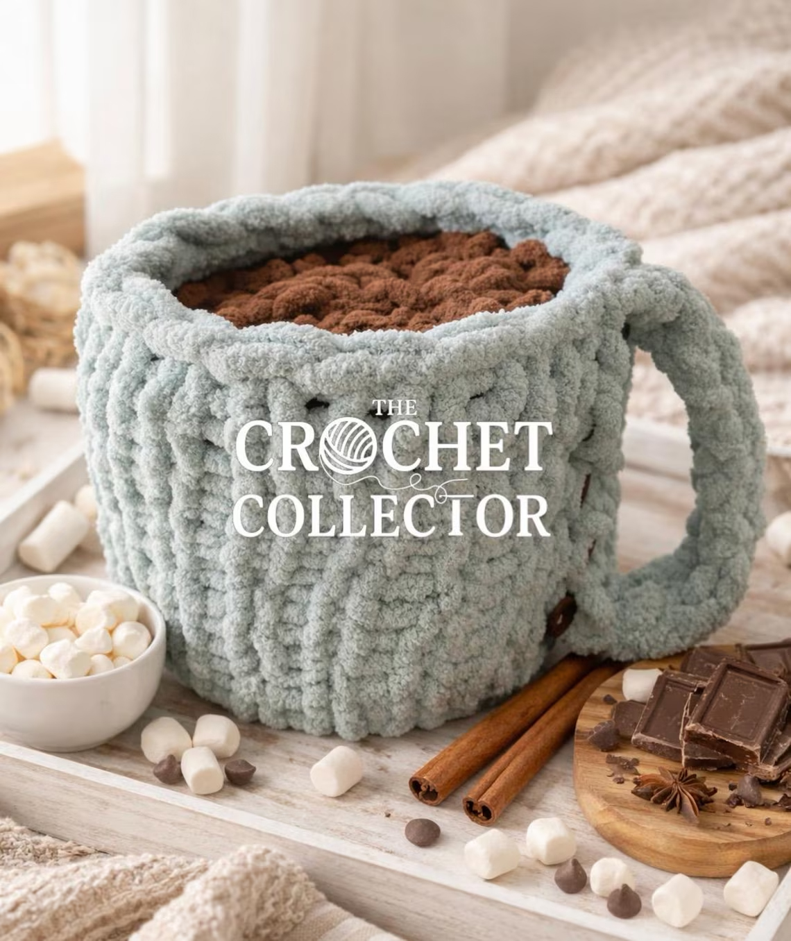Hot Cocoa Mug Blanket Pattern using Crochet and Hand-Knitting by Crochet Collector 4 Hot Cocoa Mug Blanket Pattern using Crochet and Hand-Knitting by Crochet Collector - Image 4