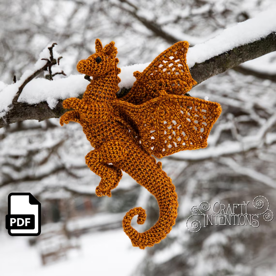 lace wing dragon crochet pattern