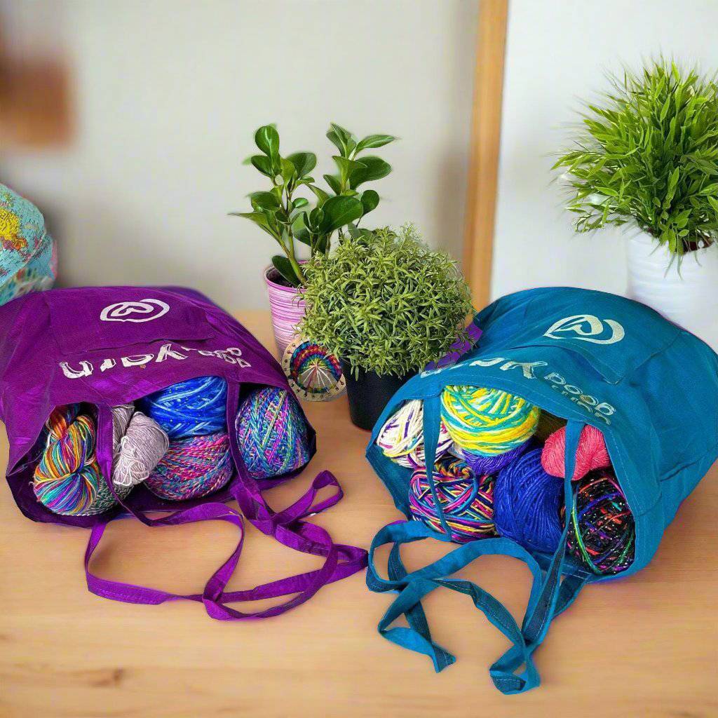 Darn Good Yarn Mystery Yarn Grab Bag 6 recycled silk yarn mystery bag