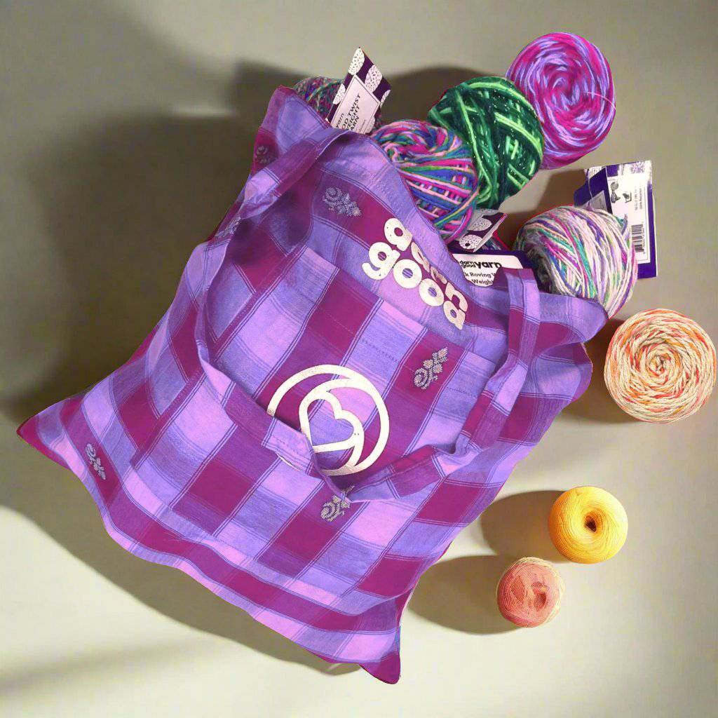 Darn Good Yarn Mystery Yarn Grab Bag 5 recycled silk yarn mystery bag