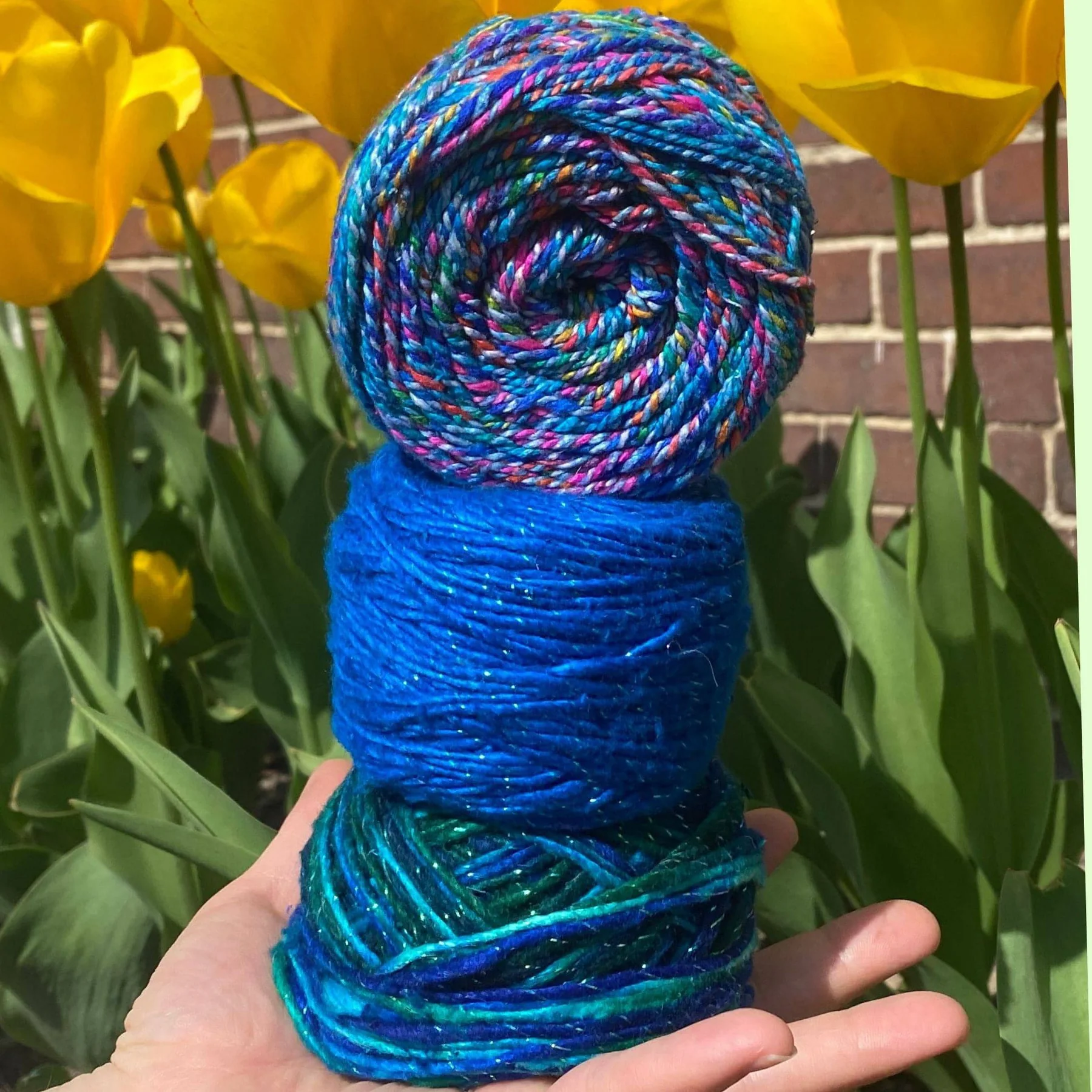 Darn Good Yarn Mystery Yarn Grab Bag 3 recycled silk yarn mystery bag