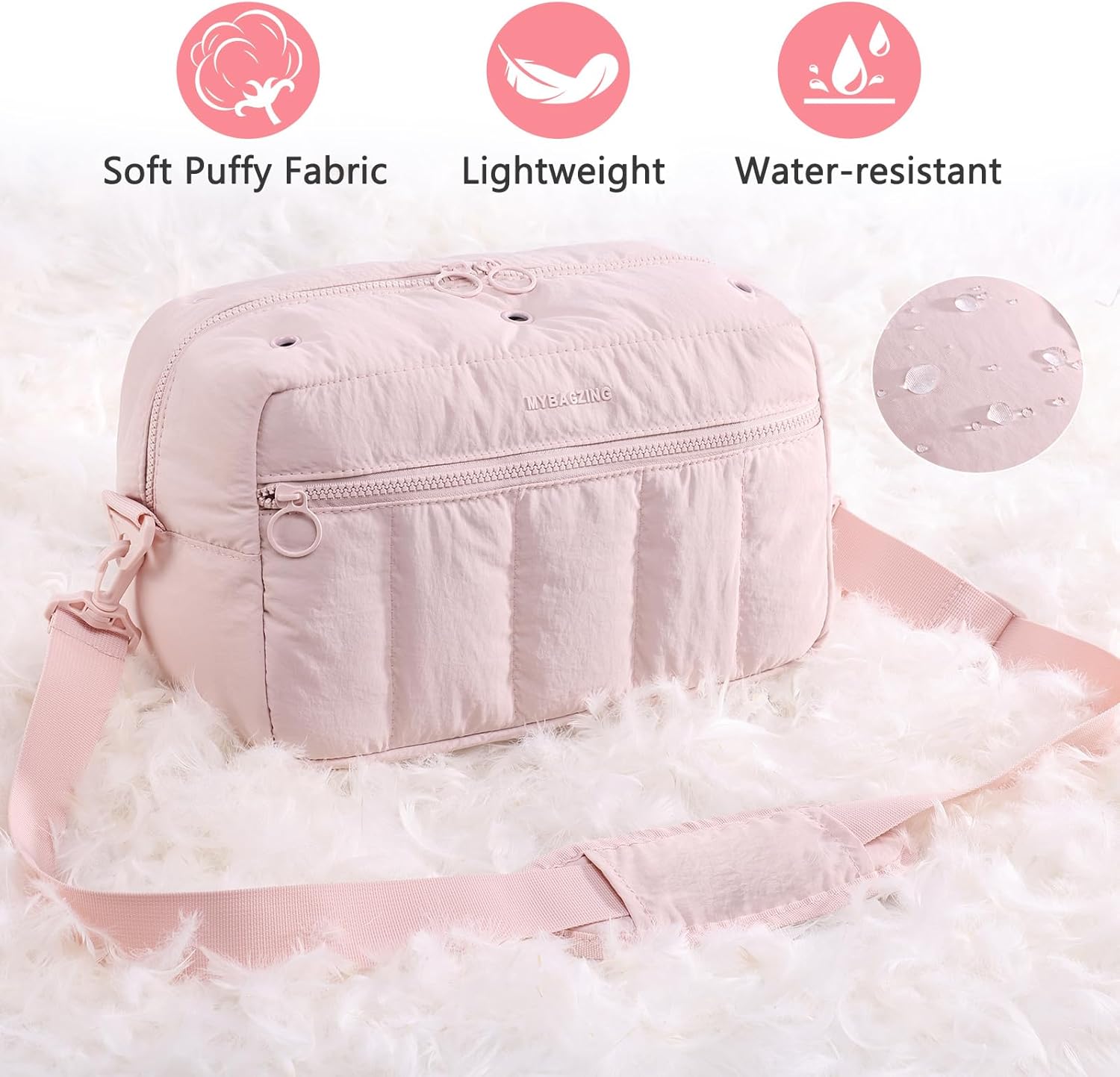 MYBAGZIGN Crochet Bag Organizer with Yarn Holder Holes 2 MYBAGZIGN