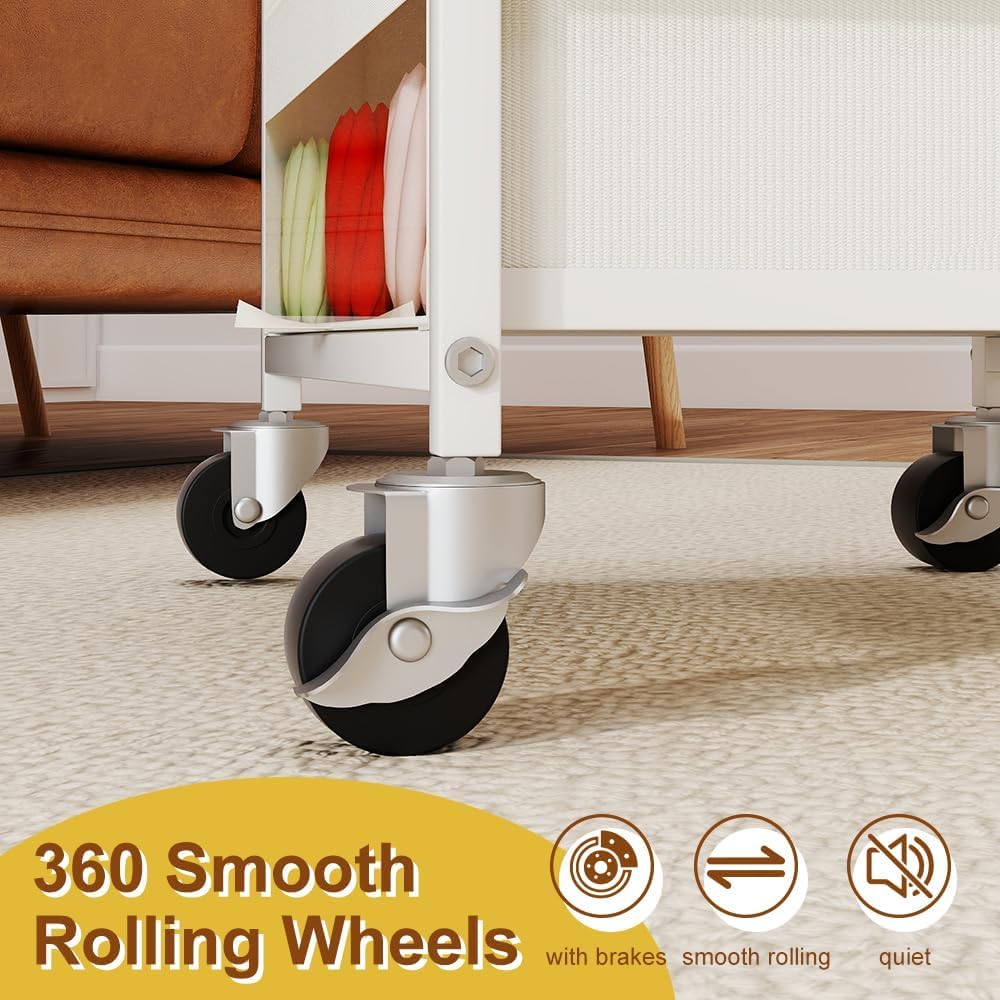 Rolling Yarn Storage Cart with Drawers and Side Pockets 3 Rolling Yarn Storage Cart with Drawers and Side Pockets - Image 3