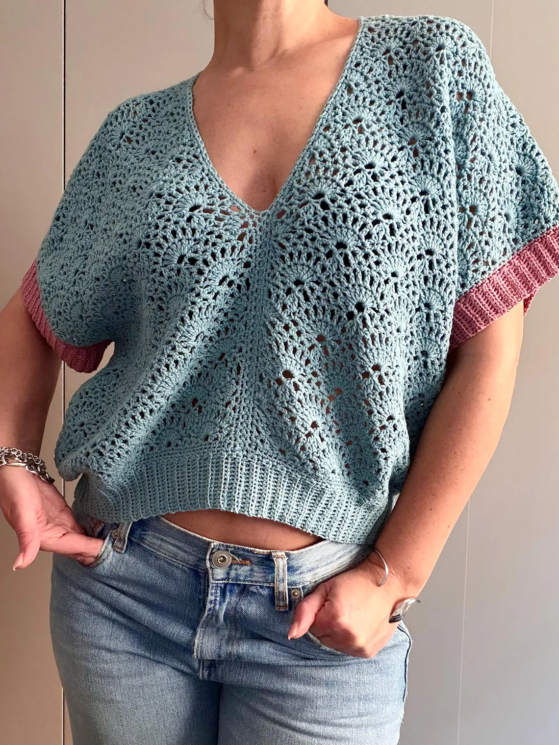 Shelly Top Crochet Pattern by isWoolish 3 crochet summer top pattern
