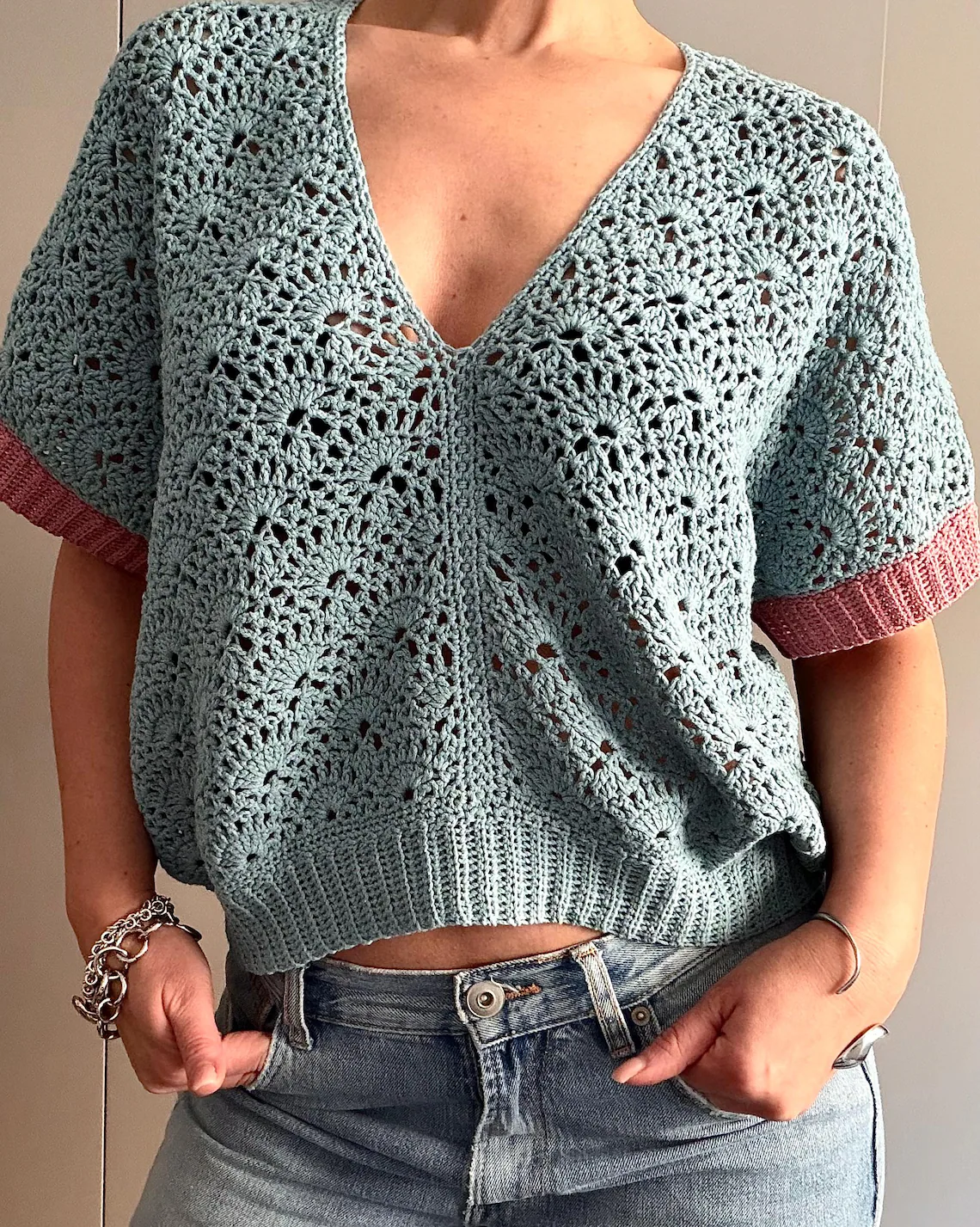 Shelly Top Crochet Pattern by isWoolish 1 crochet summer top pattern