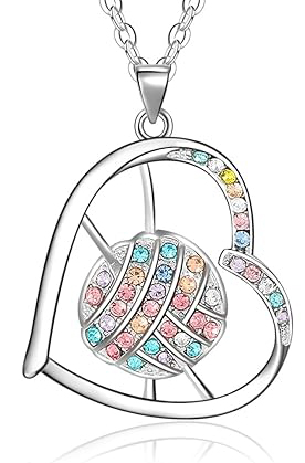 crochet themed necklace