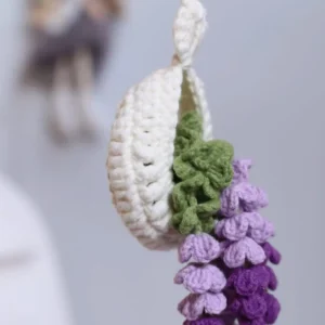 crochet wisteria hanging decor pattern