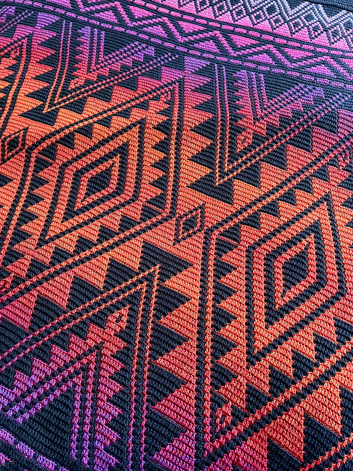 FireSky Mosaic Afghan Crochet Pattern by BrooklynandCompany 2 mosaic crochet blanket pattern