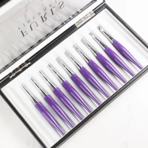 leather crochet hook display box