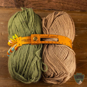 leather crochet stitch gauge tool