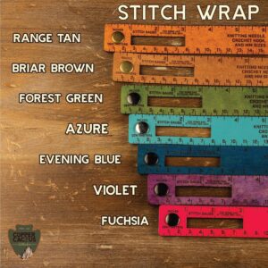 leather crochet stitch gauge tool