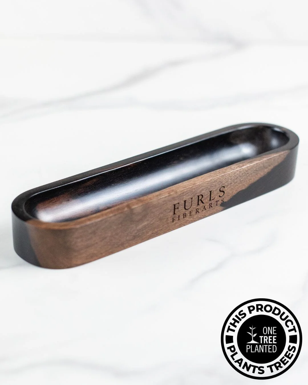 ebony wood crochet hook tray