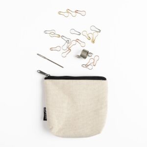 linen notions pouch for crochet