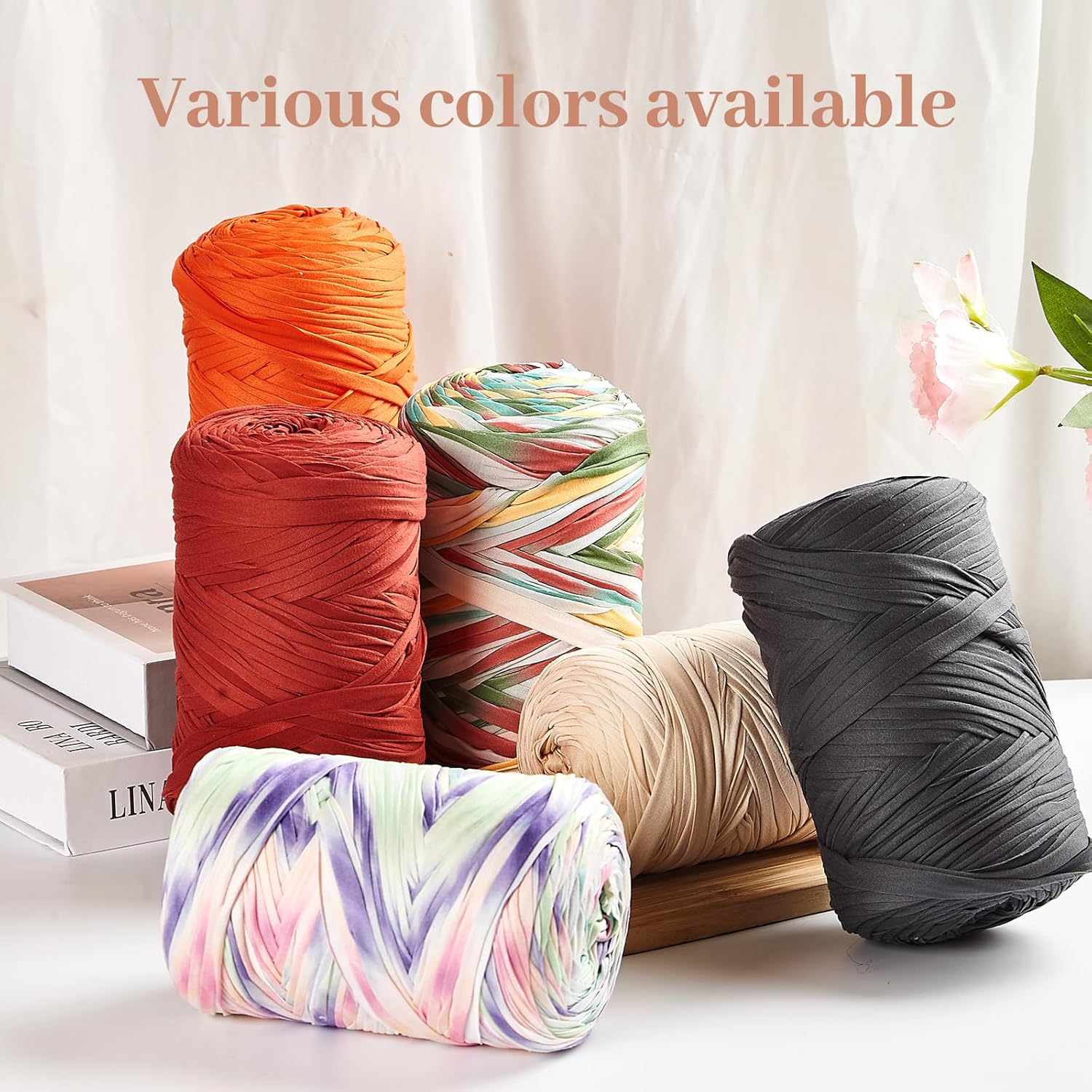 CAHOVY T-Shirt Yarn for Crochet, 400g 6 t-shirt yarn for crochet