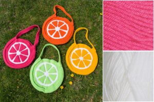 crochet citrus tote bag kit