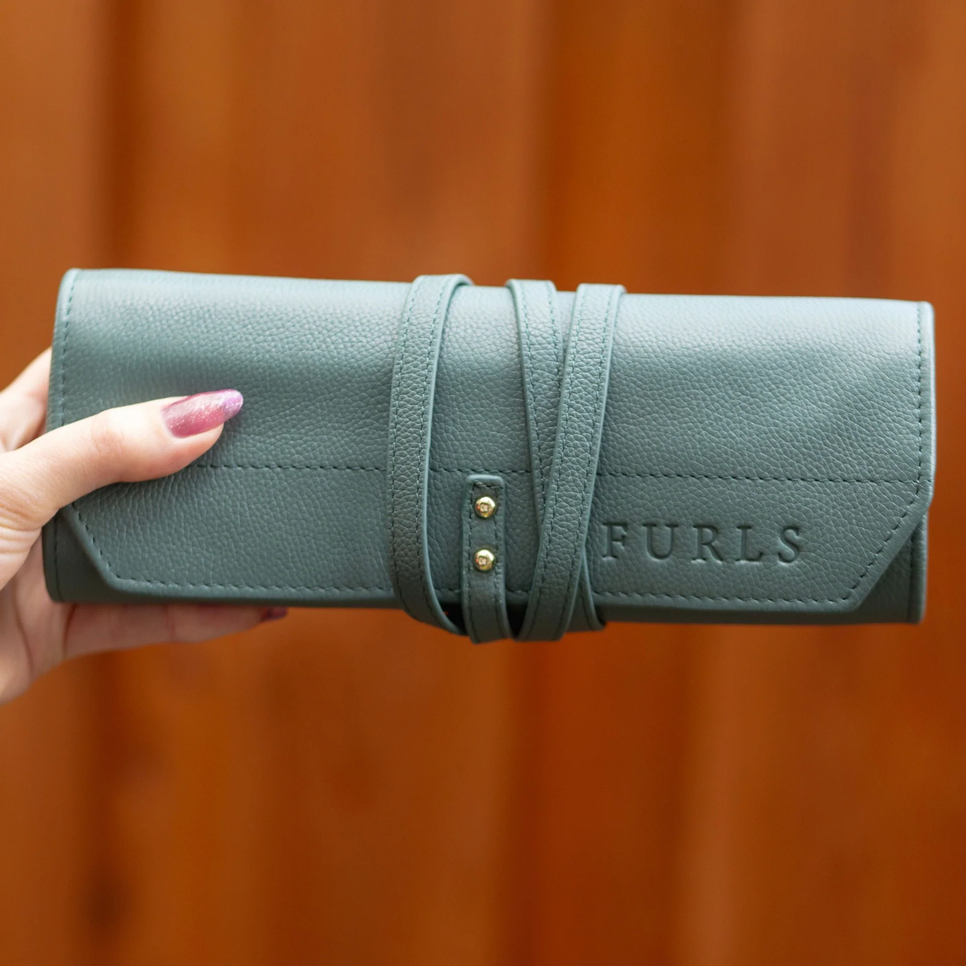 leather crochet hook roll