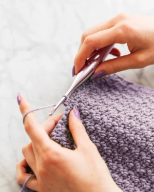lilac streamline metal crochet hook