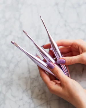 lilac streamline metal crochet hook