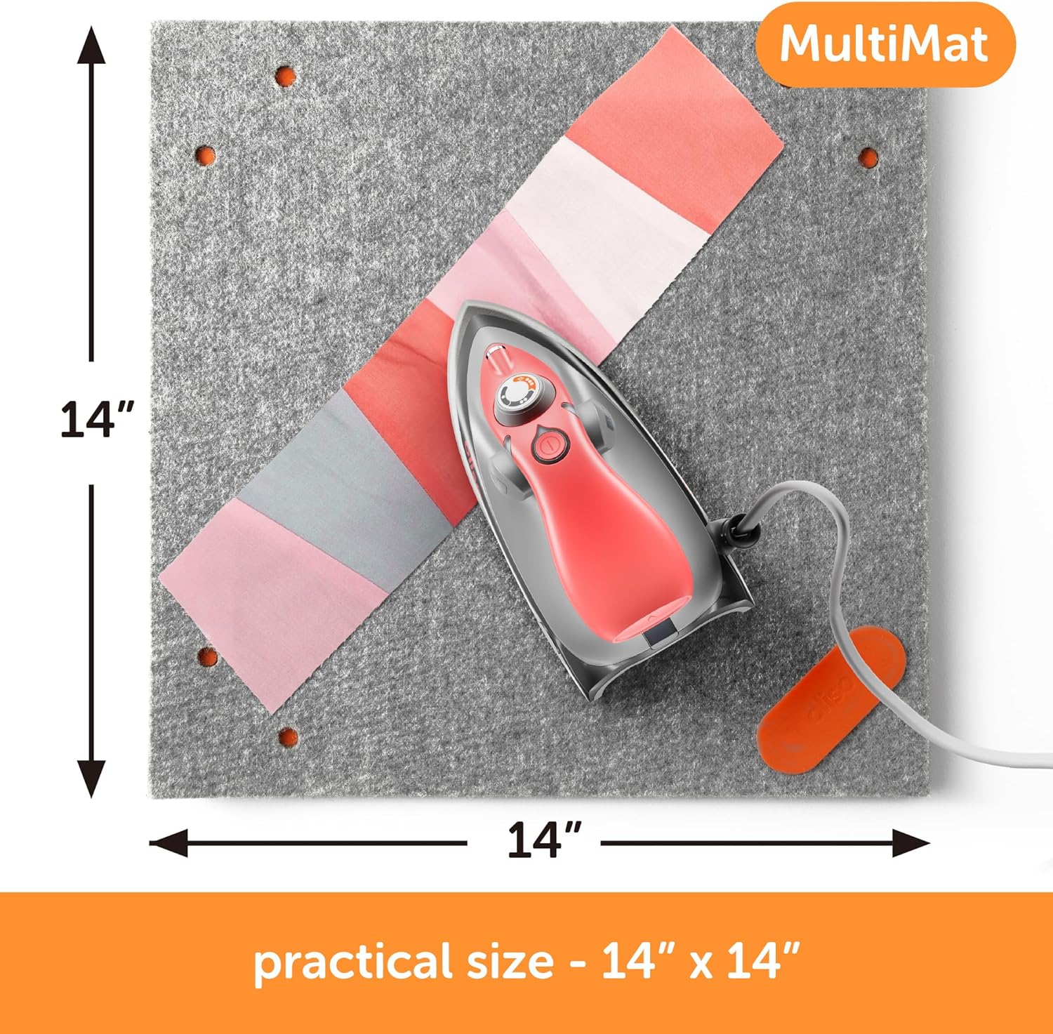 Oliso MultiMat Wool Pressing Pad, 14x14 3 wool pressing mat for blocking crochet